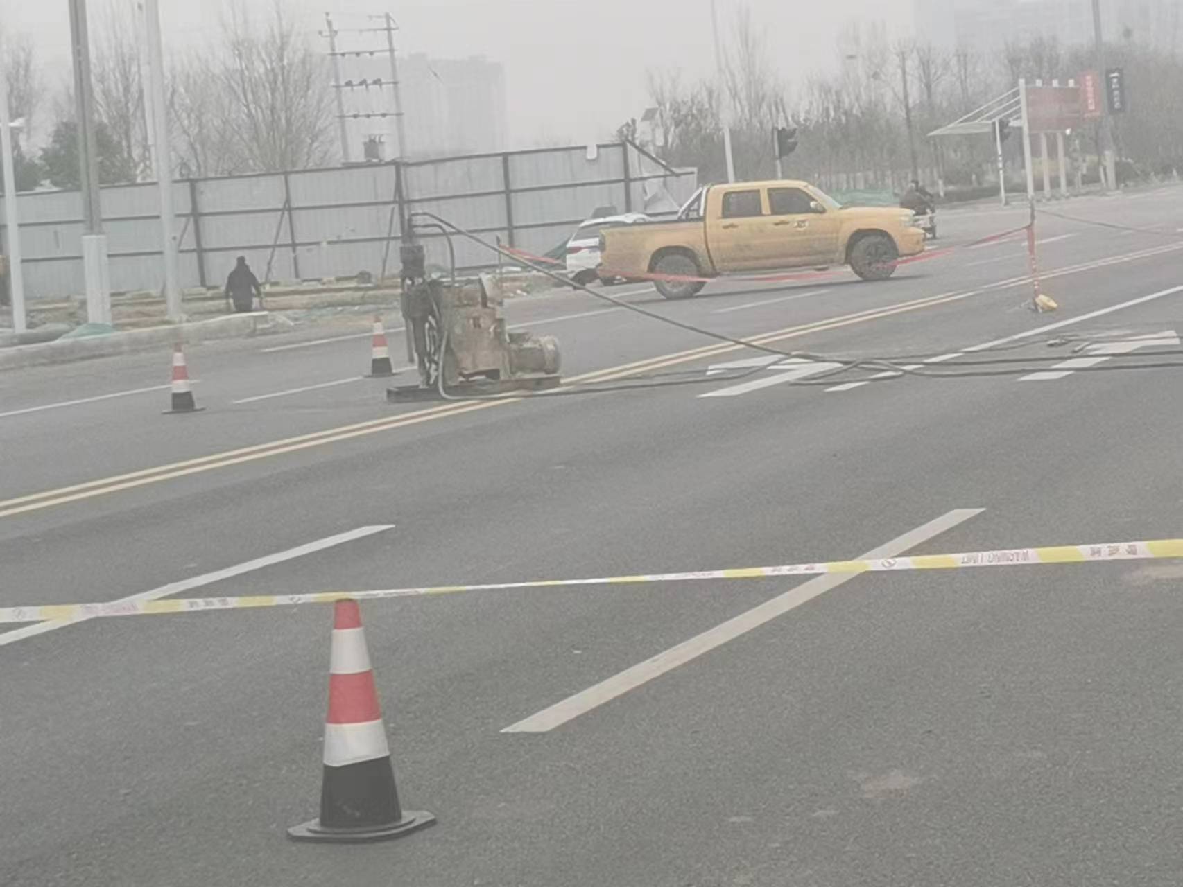 向阳公路路基沉陷注浆